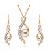 SET451 - Korean alloy diamond necklace earring Set
